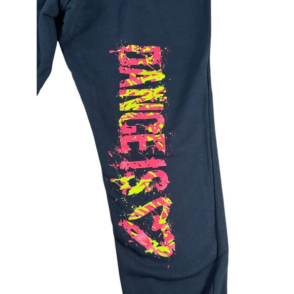 ZUMBA Wear Sweatpants Black Drawstring Joggers Women's Sz M Dance Workout Heart - Picture 9 of 10